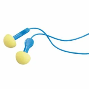 3M E.A.R. Express Pods Earplugs, Corded, Blue / Yellow