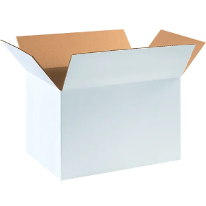 18 x 12 x 12" White Corrugated Shipping Boxes
