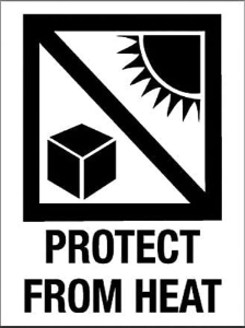 International Safe Handling Labels - Protect From Heat, 3 x 4"