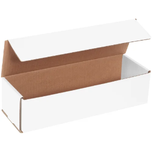 12 x 4 x 3" White Corrugated Mailer Boxes