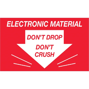 "Do Not..." Shipping Labels - Electronic Material / Don't Drop Don't Crush, 3 x 5"