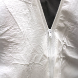 Deluxe Elastic Coverall, Zip Front - White, Medium