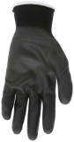 Polyurethane Palm Coated Gloves - Black, 13 ga., Large