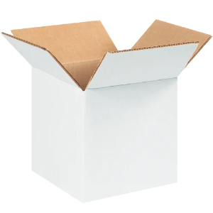 6 x 6 x 6" White Corrugated Shipping Boxes
