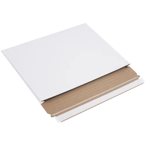 Expansion Stayflats Mailers - 15 x 12 1/2 x 1", White, Self-Seal