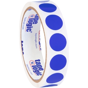 Blank Inventory Circle Labels - Dark Blue, 3/4"