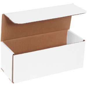 10 x 4 x 4" White Corrugated Mailer Boxes