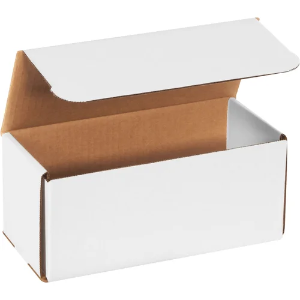 9 x 4 x 4" White Corrugated Mailer Boxes