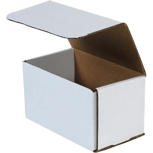 7 x 4 x 4" White Corrugated Mailer Boxes