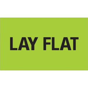 Handling Labels - Lay Flat, Fluorescent Green, 3 x 5"