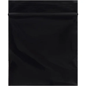 3 x 3" Colored Reclosable Poly Bags, Black, 2 Mil