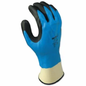 Showa 377 Double Coated Nitrile Liquid Resistant Gloves, Large