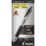 Pilot G-2 Gel Pen, Bold Tip, Black, 12 / Carton