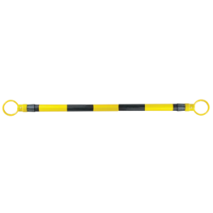 Traffic Cone Bar, 4' - 7', Yellow / Black Reflective