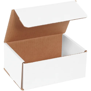 7 x 5 x 3" White Corrugated Mailer Boxes