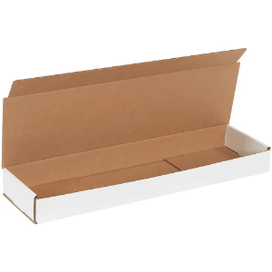 21 x 6 x 2" White Corrugated Mailer Boxes