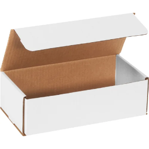 10 x 5 x 3" White Corrugated Mailer Boxes