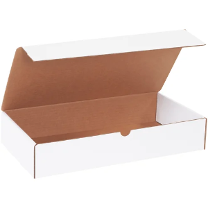 16 x 8 x 3" White Corrugated Literature Mailer Boxes