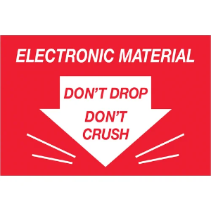 "Do Not..." Shipping Labels - Electronic Material / Don't Drop Don't Crush, 2 x 3"