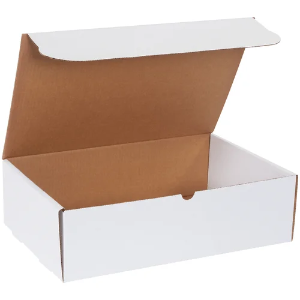 17 1/8 x 11 1/8 x 5" White Corrugated Literature Mailer Boxes