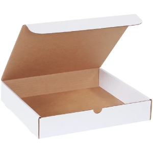 11 3/4 x 10 3/4 x 2 1/4" White Corrugated Literature Mailer Boxes