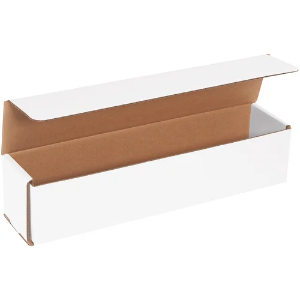 14 x 4 x 2" White Corrugated Mailer Boxes