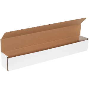 30 x 4 x 4" White Corrugated Mailer Boxes