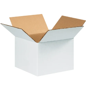 6 x 6 x 4" White Corrugated Shipping Boxes