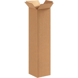 4 x 4 x 16" Tall Kraft Corrugated Shipping Boxes