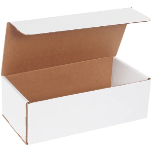 12 x 6 x 4" White Corrugated Mailer Boxes