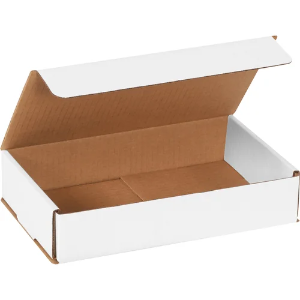 10 x 6 x 2" White Corrugated Mailer Boxes