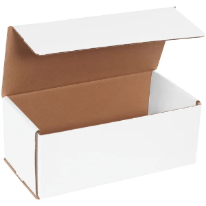 10 x 5 x 4" White Corrugated Mailer Boxes