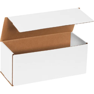 12 x 5 x 5" White Corrugated Mailer Boxes