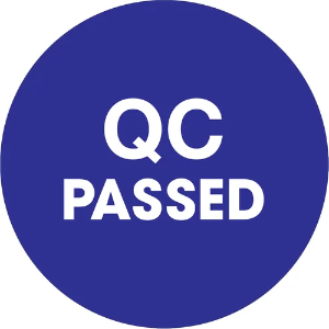 Circle Inventory Control Labels, "QC PASSED", 2", Blue