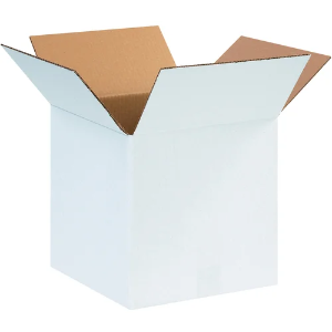 12 x 12 x 12" White Corrugated Shipping Boxes
