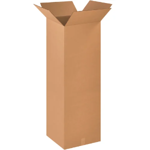 18 x 18 x 48" Tall Kraft Corrugated Shipping Boxes