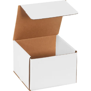 7 x 7 x 5" White Corrugated Mailer Boxes