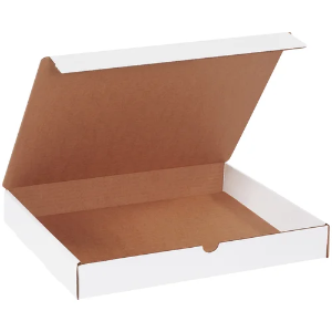 15 x 12 x 2" White Corrugated Literature Mailer Boxes