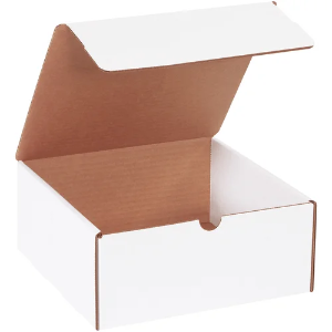 9 x 9 x 4" White Corrugated Literature Mailer Boxes