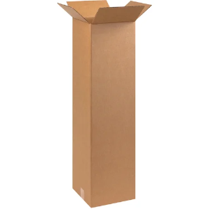 10 x 10 x 38" Tall Kraft Corrugated Shipping Boxes