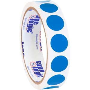 Blank Inventory Circle Labels - Light Blue, 3/4"