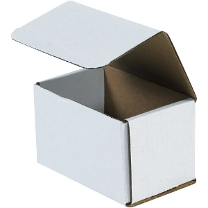 5 1/2 x 3 1/2 x 3 1/2" White Corrugated Mailer Boxes
