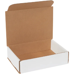 8 x 6 x 2" White Corrugated Mailer Boxes