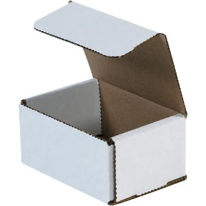 4 x 3 x 2" White Corrugated Mailer Boxes