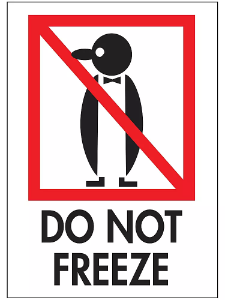 International Safe Handling Labels - Do Not Freeze, 3 x 4"