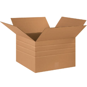18 x 18 x 12" Kraft Multi-Depth Shipping Boxes