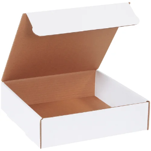 11 x 11 x 3" White Corrugated Literature Mailer Boxes