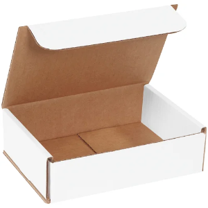 7 x 5 x 2" White Corrugated Mailer Boxes