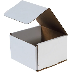 6 x 6 x 4" White Corrugated Mailer Boxes
