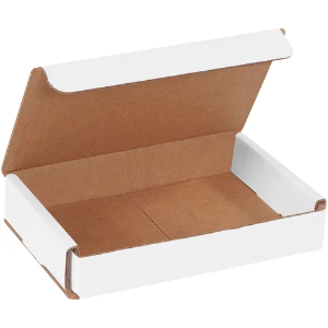 6 x 4 x 1" White Corrugated Mailer Boxes